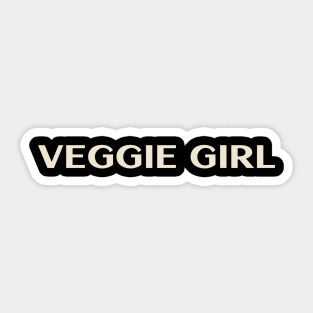 Veggie Girl Funny Girl Ironic Girl Sticker